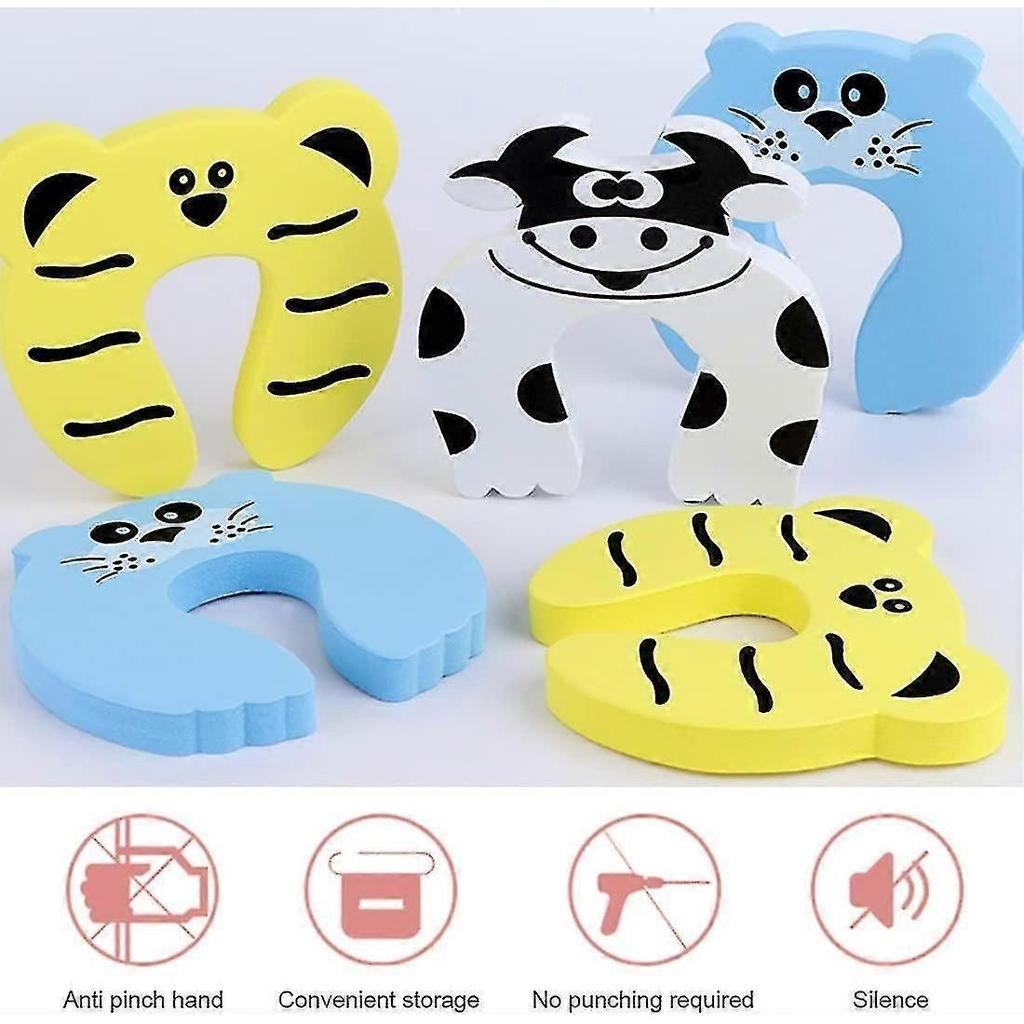 6pcs Anti-pinch Door Stopper, Baby Safety Door Stopper, Foam Door Stopper For Child Finger Protector Reduce Noise - RiRi