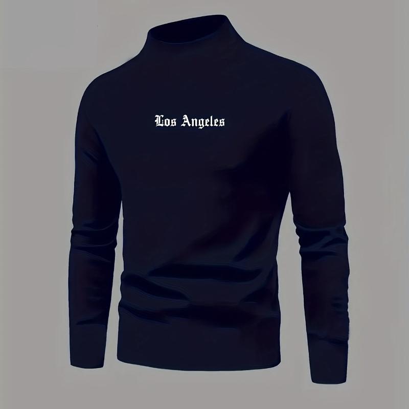 

Men s Relaxed Fit Long Sleeve T-Shirt, Wrinkle-Resistant Fabric, Solid Indigo, Low-Maintenance Daily Wear XXL