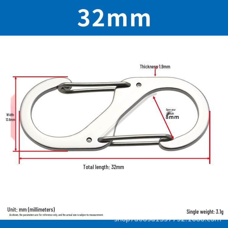 Stainless Steel Spring Snap Hook & Bottle Opener - Fish Shaped, Eagle Beak Outdoor Quick Release Buckle for Mountaineering & Luggage