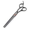 7.0-inch Black Baked Paint 5-piece Pet Grooming Scissors Set with Comb and Clippers