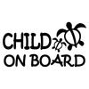 Nc-smile Hawaiian Sticker CHILD ON BOARD Honu (Black)