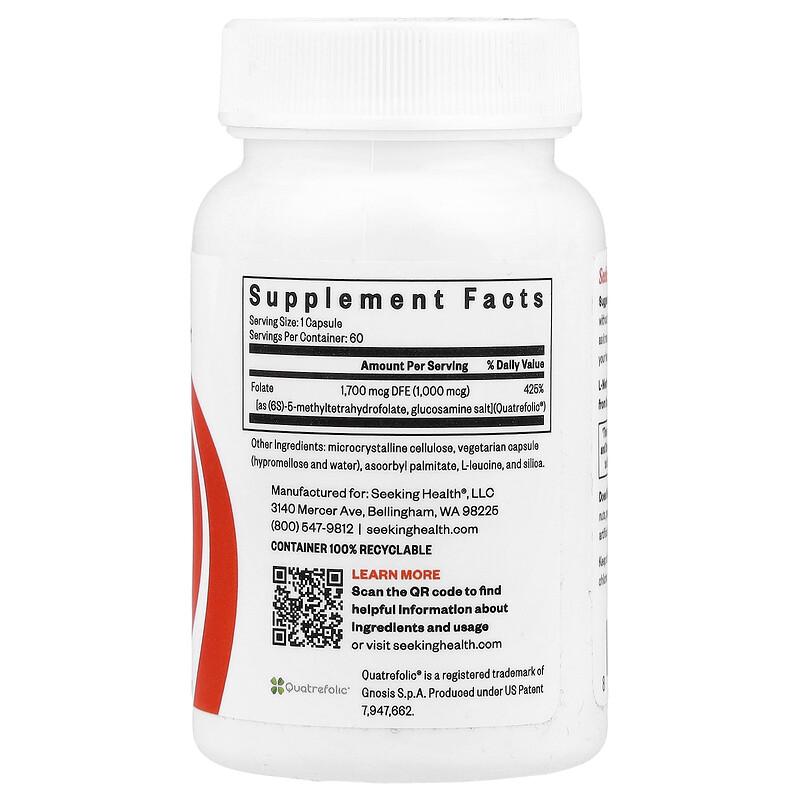 L-Methylfolate, 1 mg, 60 Capsules