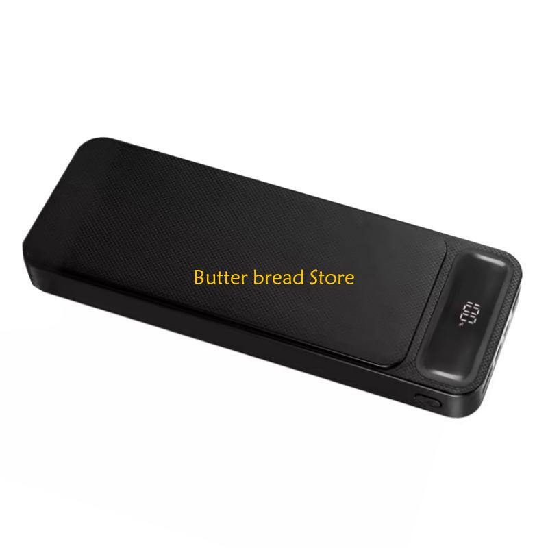 W89C Battery Charging Case Power Case with LCD Display 8x18650 Battery Holder 5.5x2.5mm & USB C Output Fast Charging Box