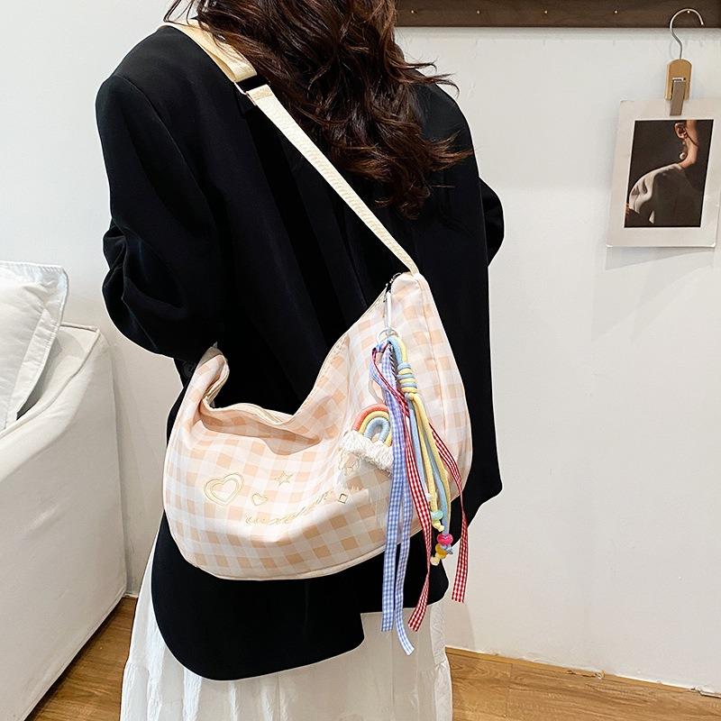 Retro Plaid High-quality Underarm Bag Women's Casual Commuter Shoulder Bag Daily Matching Casual Messenger Bag Tide