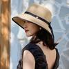 Summer New Hat Women's Sunshade Sunscreen Streamer Lafite Straw Hat Summer Travel
