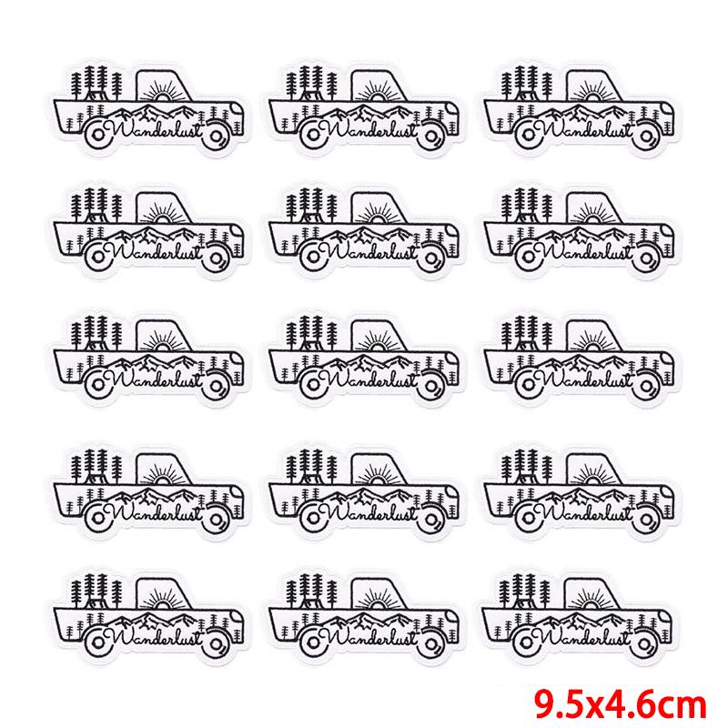 10 Pcs/lot Wholesale Embroidery Patch Iron On Patches For Clothing Patches On Clothes Jackets Decor Applique Sew Supplies