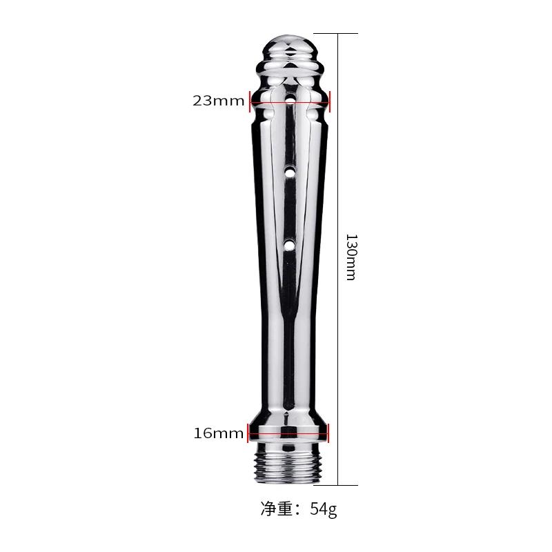 7 Löcher Seitenöffnung Dusche Einlauf Edelstahl Anal Dusche Reinigung Einlaufgerät Metall Analreiniger Buttplug Hahn Analsexspielzeug