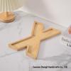Bamboo Wood Letter Tray for Parties and Celebrations: Dessert, Deli, Fruit, or Dinner Plate