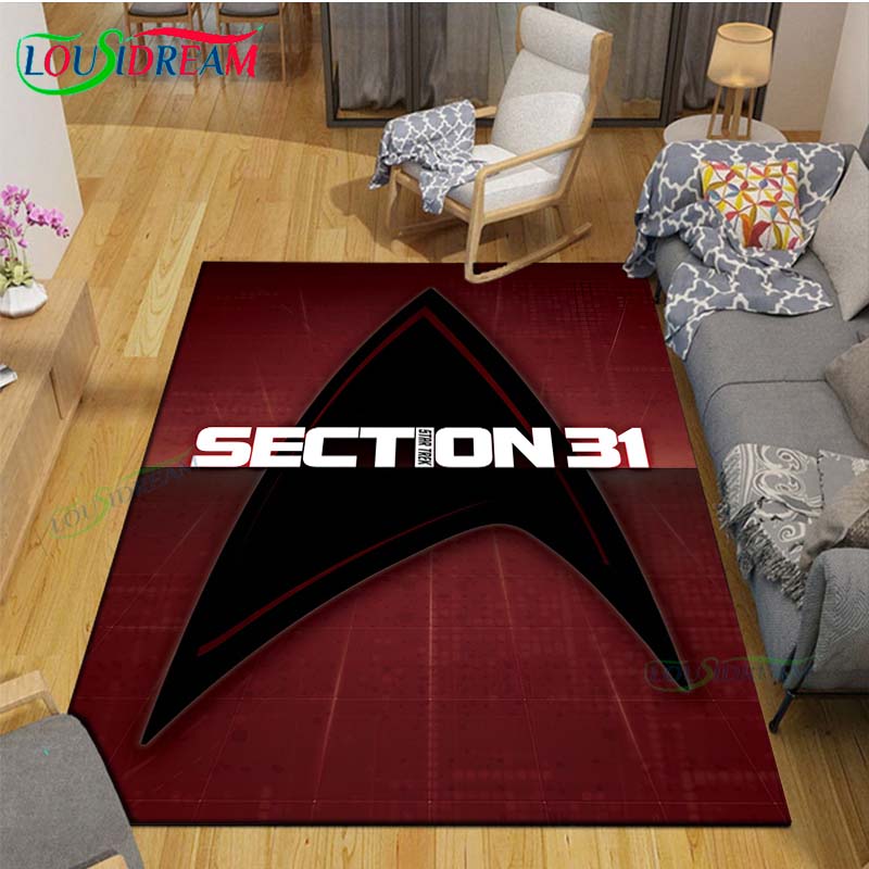 Fashion Famous Films S-Star-T-Trek Carpet Living Room Bedroom Bedside Mat Fashion Floor Mat Area Rug Door Mat Bedroom Decoration