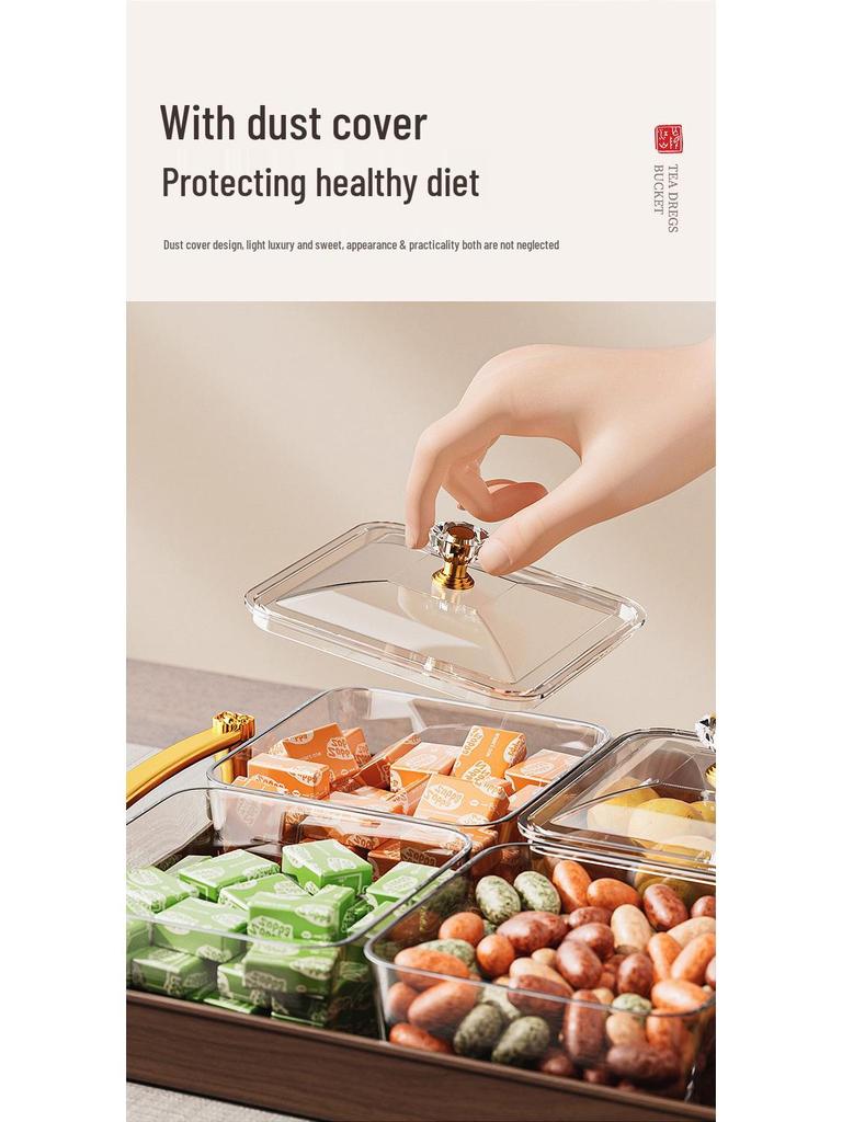 Elegant Multi-Section Candy Dish for Home: Nut & Dried Fruit Tray