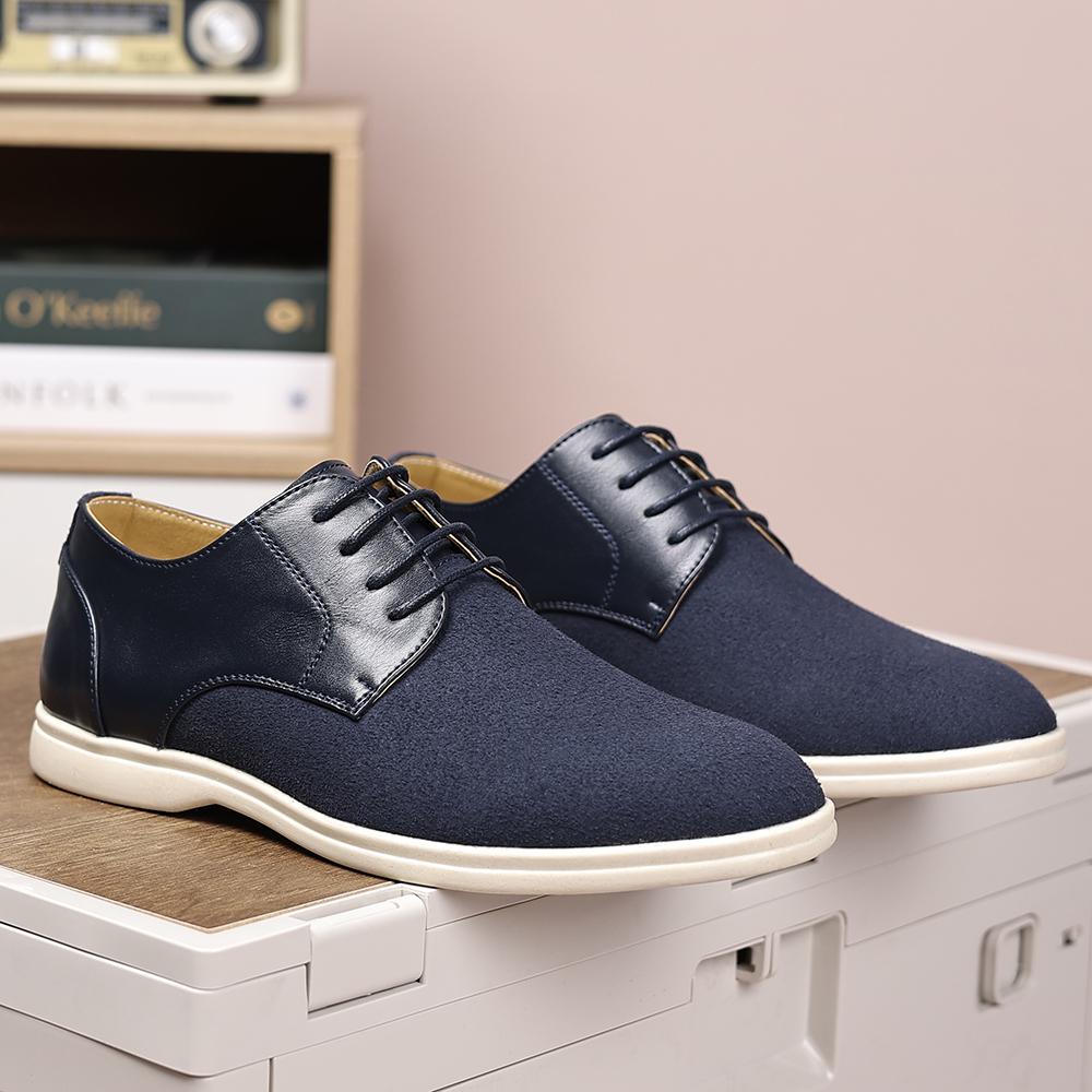 Pantofi noi casual de toamnă din piele pentru bărbați, rezistenți la uzură, cu talpă moale, pentru exterior și birou, pantofi de afaceri, pantofi Oxford plate de designer