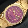 AUTOMATIC VINTAGE REFURBISHED CITIZEN JAPAN MENS PURPLE DIAL WATCH A445302-1