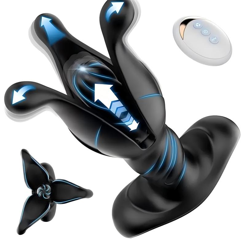 BEISAR Prostate Massager Anal Toy, Male Butt Plug, Adult Toy, Male Vibrator, 9 Vibration Modes (Tension, Pulsation, and Thrusting), App-Controlled