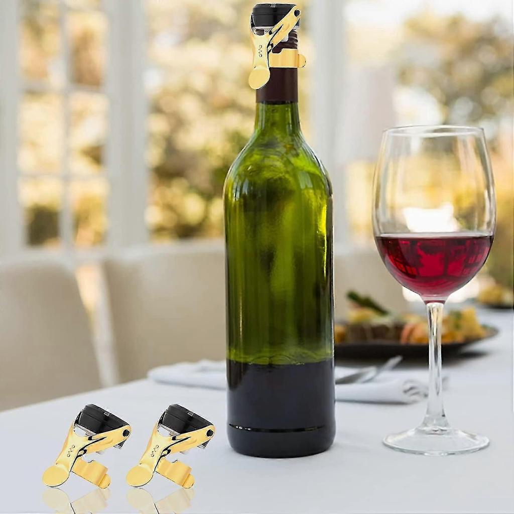 Champagne Stopper, 2pcs Stainless Steel Champagne Bottle Plug Sealer For Cava Prosecco Sparkling Wine Stopper TY