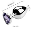 Metal Anal Plug for Women Men Couples Butt Plug Butt Toy Adult Game Masturbator Anal S/M/L Diamond Sex Toy for Adult Products
