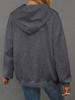 Women's 2025 European & American Fall/Winter Jacquard 3D Letter Solid Color Casual Hoodie