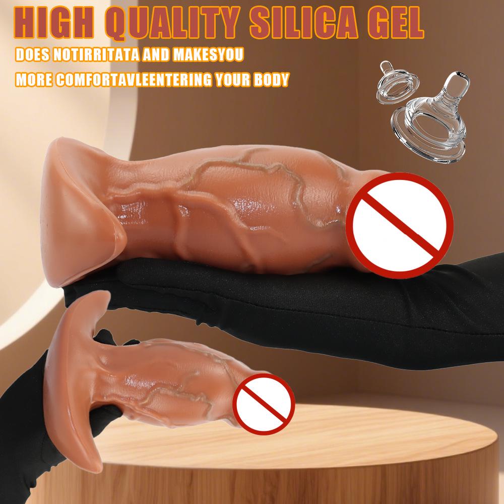 Realistic Wearable Silicone Dildo with Foreskin, Soft Veins, and Large Size for Men and Women