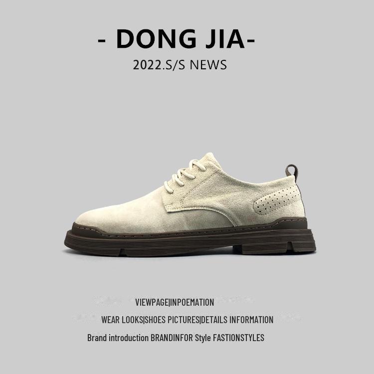 

Мужские кожаные туфли в британском стиле в стиле ретро — весенняя коллекция Size 45 песочный