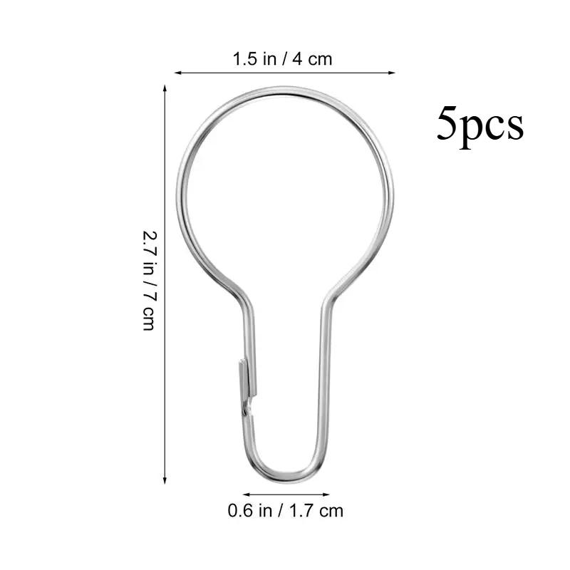 

5/10/20 шт. Крючки для шторки для душа Скользящие роликовые Не ржавеющие Кольца для подвешивания на штангу для душа в ванной комнате S-образные Застежки для штор 5pcs