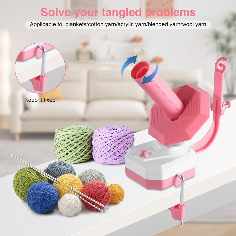 Yarn Winder Electric Yarn Ball Winder Non Slip Base Automatic Yarn Spinner Wool Spinner Roller for Knitting Enthusiast