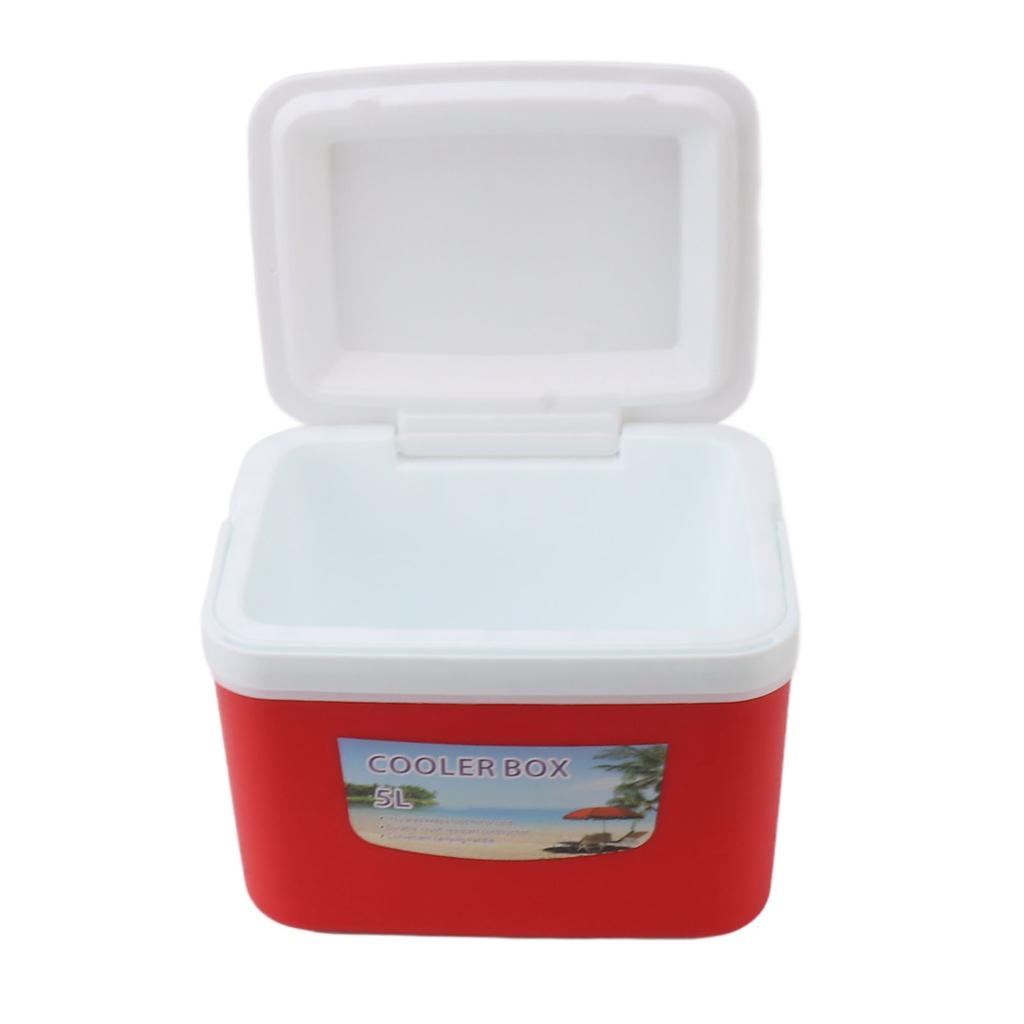 5L Cooler Box Portable Insulin Cooler Box Home Camping Portable Refrigerated Food Cooler Red