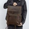 Cowhide Large Capacity Backpack, Men's Personalized Retro Men's Bag, Casual Youth Computer Backpack, Leather Travel Bag, Backpack