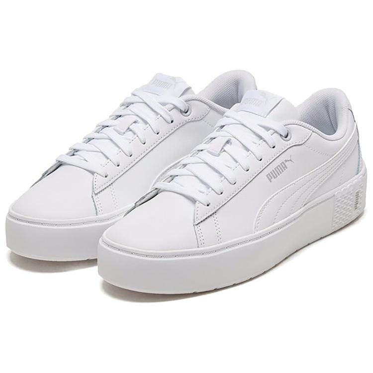 New PUMA Smash Platform V2 'Triple White' Women's 373035-01