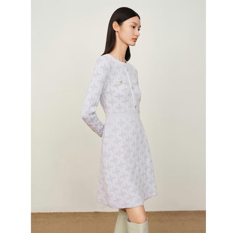JUZUI ANNA KO Elegant Chenille Blend Sweater Dress