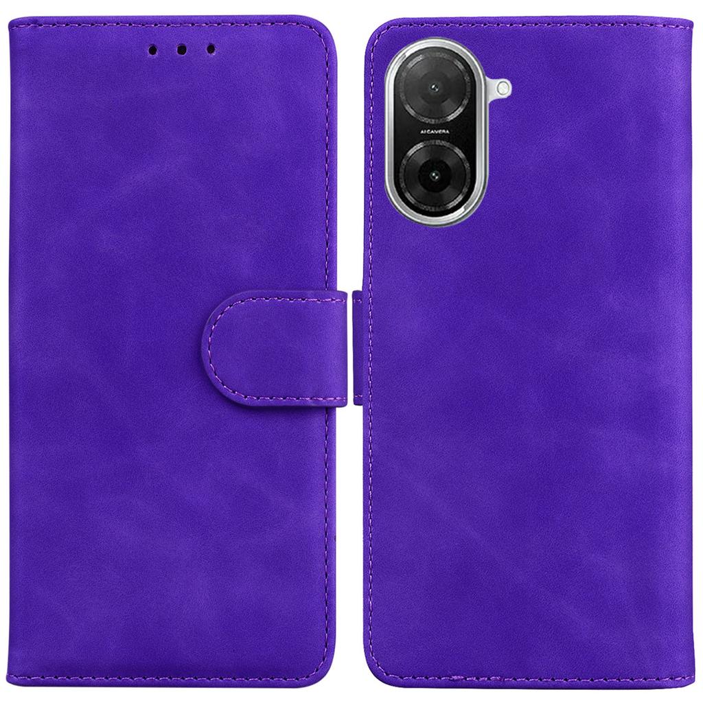 For Xiaomi Redmi A5 4G (171.7mm)/Poco C71 4G Case Solid Color Leather Wallet Phone Cover