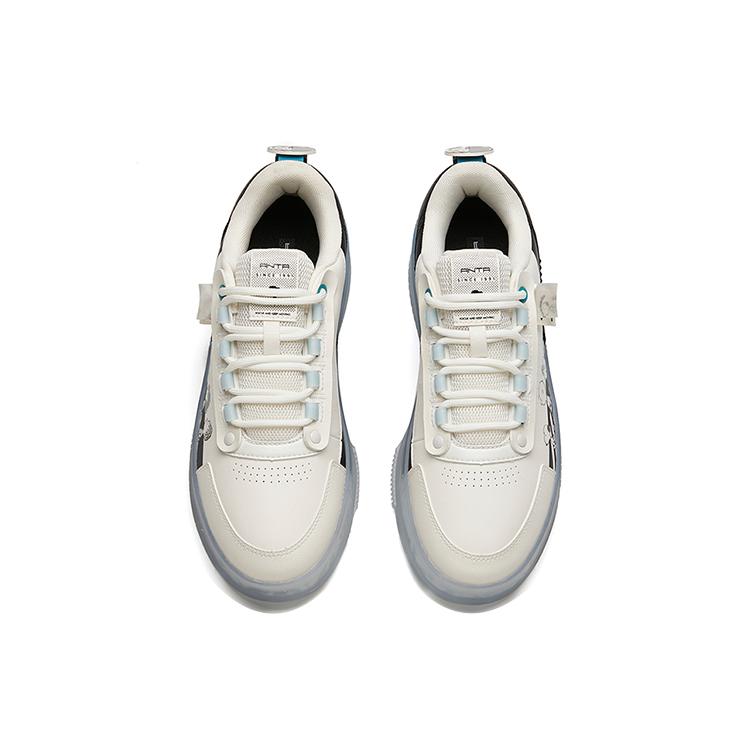 SNOOPY x Anta Abriebfest Atmungsaktiv Niedrig geschnittene Skateboard-Schuhe Herren Weiß 912148030-2