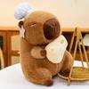 Cute Capybara Plush Toy Soft Cheesy Bread Design Adorable Cuddly Pillow For Home