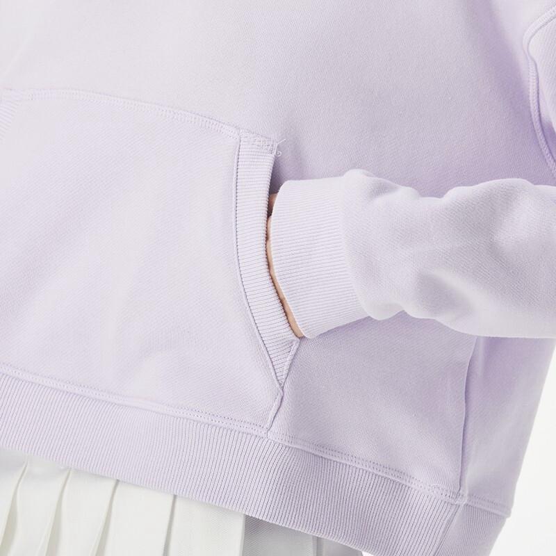 Adidas Neo Logo Pullover Hoodie Women Tops Purple GL7432