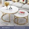 Modern Round Sintered Stone Coffee Table, 2026 Light Luxury Model for Small Apartments and Living Rooms.