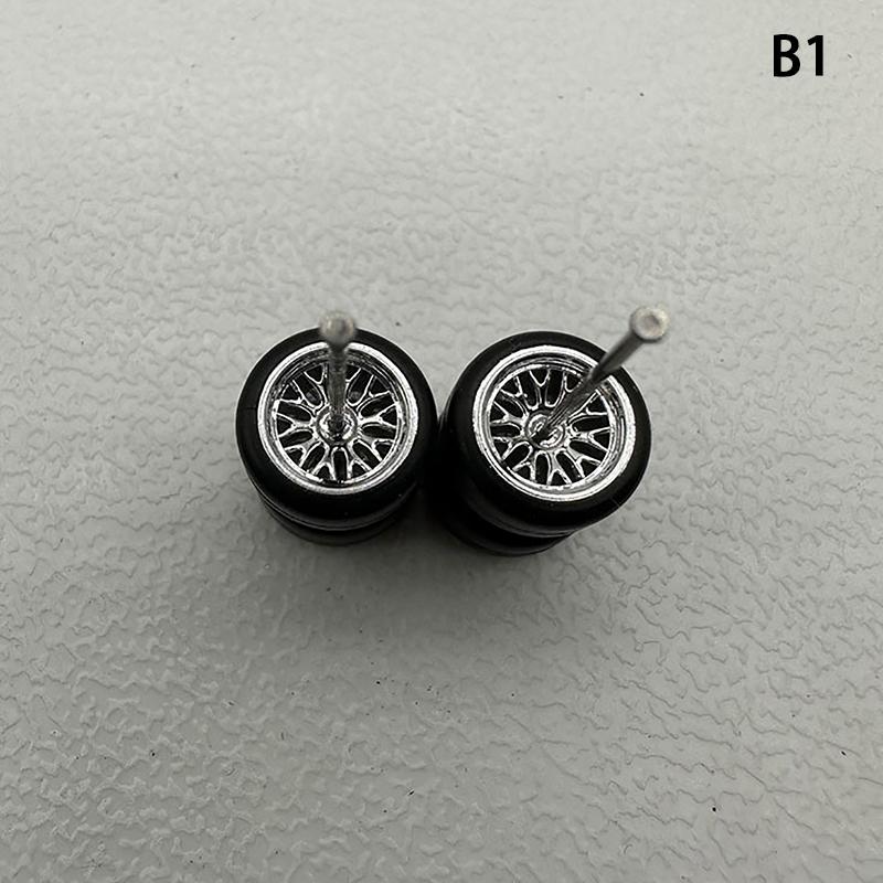 Yenilikçi Abs Temel Modifiye Parçalar Araç Oyuncak Hotwheels Tomica Mini Gt İçin 1 Set 1/64 Model Araba Lastikleri Kauçuk Lastikli