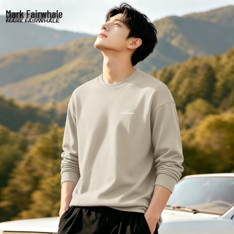 Mark Fairwhale Men's Pure Cotton Long Sleeve Crew Neck T-Shirt