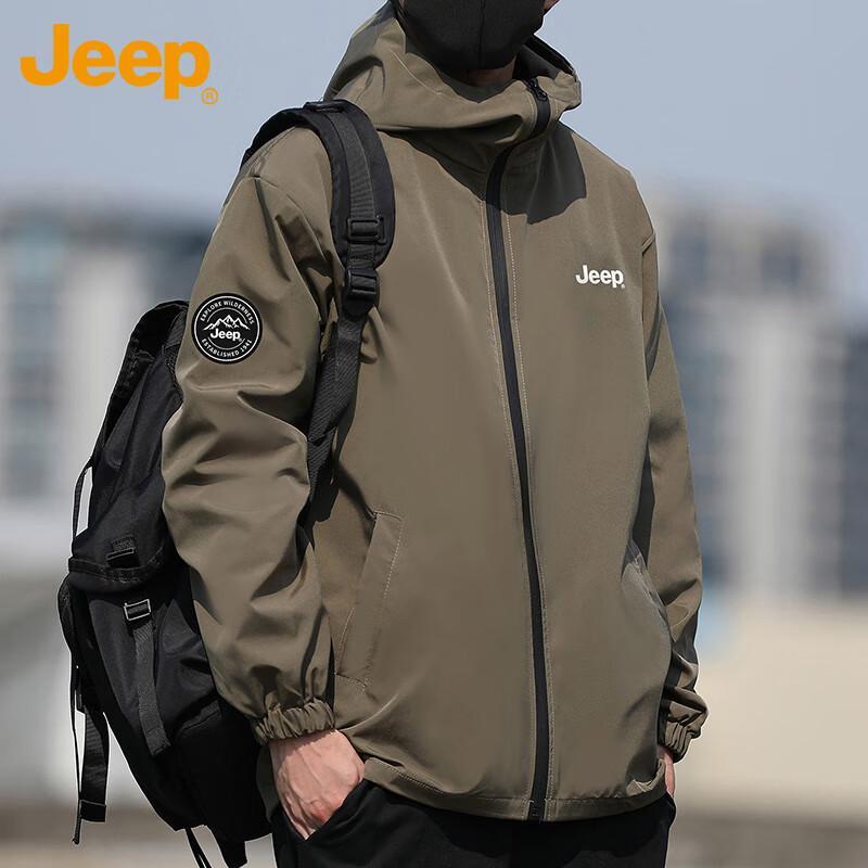 JEEP Men s Autumn/Winter Hooded Casual Jacket XL
