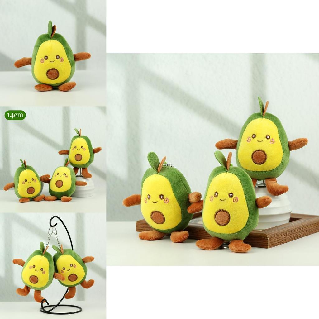 Charming Four-inch Avocado Stuffed Toy Keychain Ideal For Kids Backpack Accessories