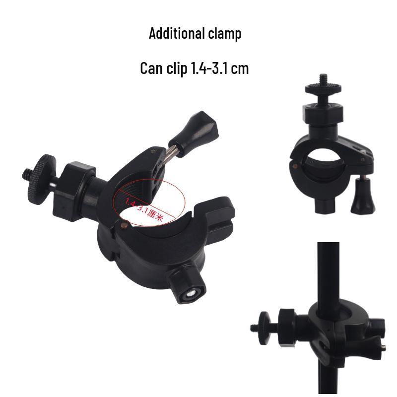 Universal Phone Clip & Tripod Stand with Rotating Head and Horizontal/Vertical Positioning