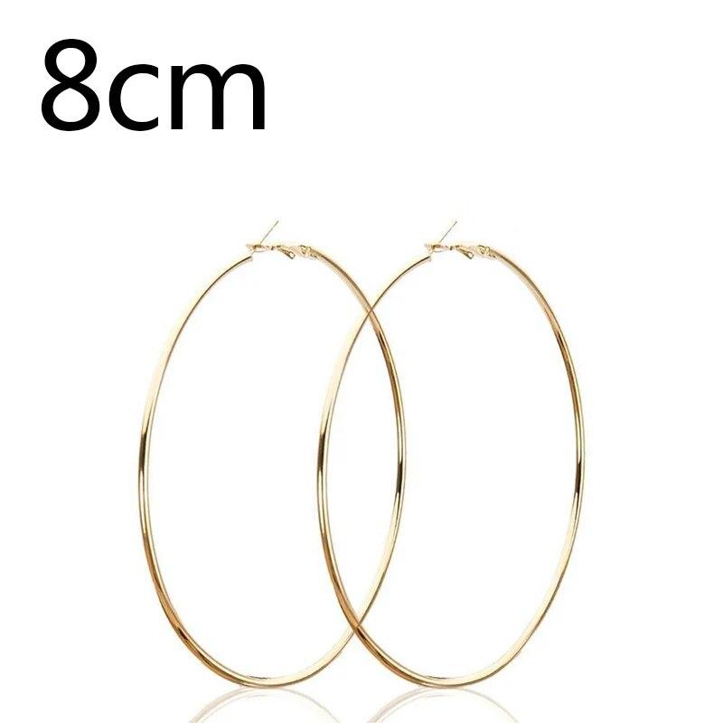 Women 3-10cm Small Big Circle Hoop Earrings Statement Ear Ring Fashion Jewelry Gift Nightclub DJ 2020