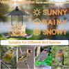 Bird Feeders For Outdoors Hangable Refillable Water Bowl Squirrel Proof Wild Bird Feeders With Perch Tray For Outside Feeding
