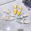 Damen Sandalen & Pantoletten mit spitzer Zehenpartie und Blockabsatz - Vielseitiger koreanischer Stil