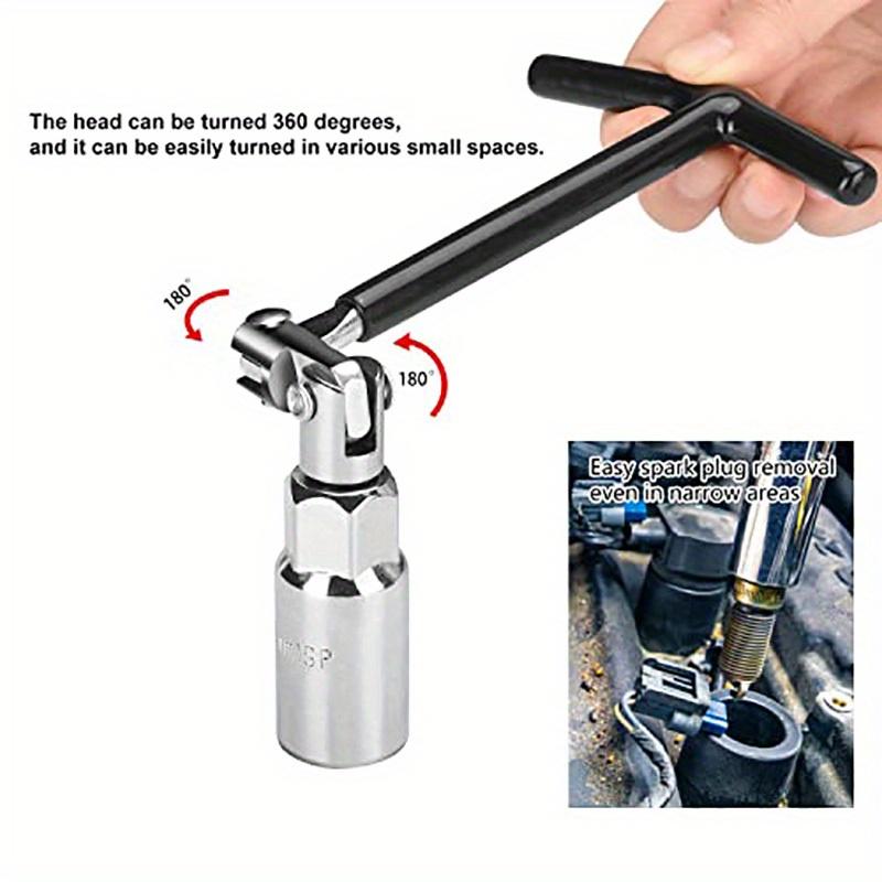 Spark Plug Wrench Set 4 Pieces, Spark Plug Set, Car Repair Tool, Heavy-duty Chrome Spark Plug Disassembly 16mm 18mm and 21mm