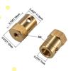 4PCS 3/4/5/6/7/8mm Hexagonal Brass Shaft Coupling Motor Transmission Connector With Screws Wrench Model Car Wheels Tires Shaft