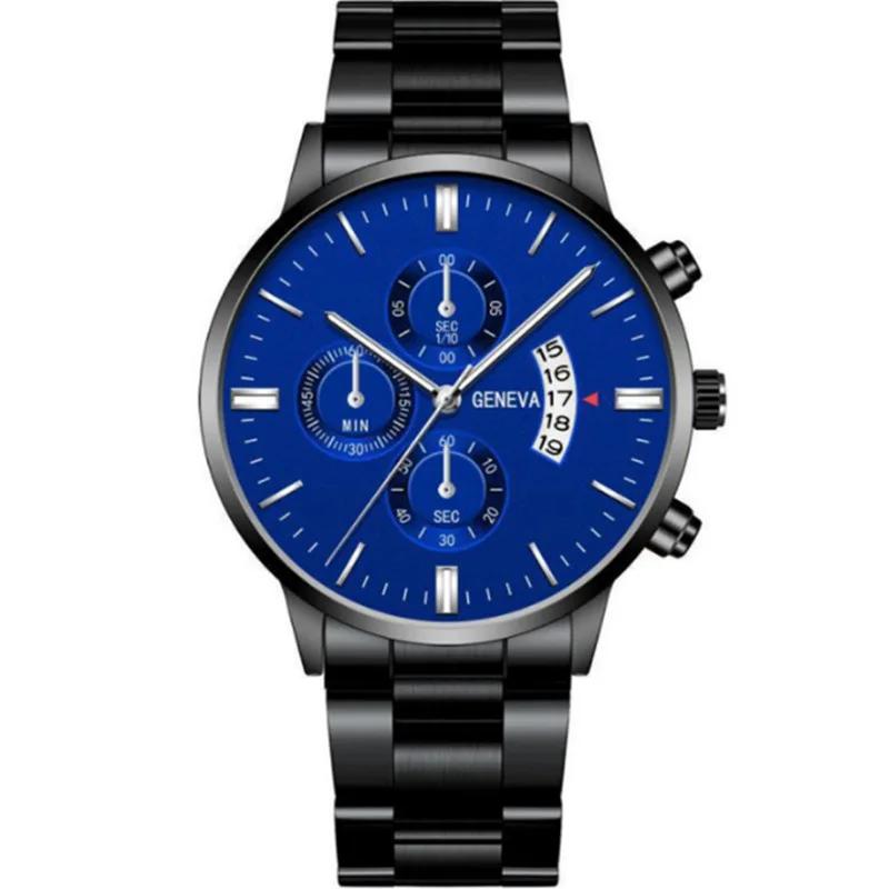 1/2pcs Luxury Men Business Watch Stainless Steel Calendar Big Dial Watches for Men Fashion Sports Casual Quartz Wristwatch Clock