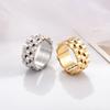 Hot Selling Vintage Stainless Steel Hip Hop Ring Personality Gear Shape Ring Simple Man Woman Fashion Jewelry Gift Daily Wear
