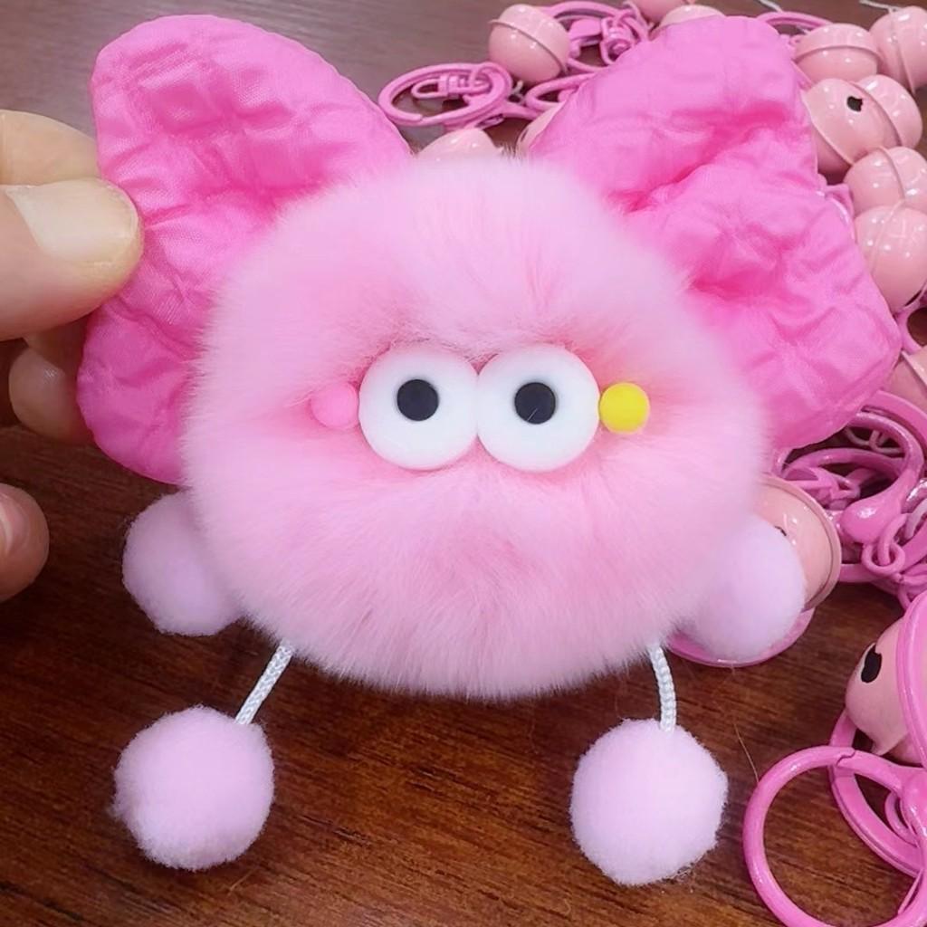 Rex Cute Rabbit Bow Briquettes Elf Action Bag Hanging Cartoon Plush Keychain Toy