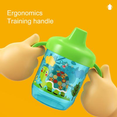 Baby Feeding Cup Food Grade Heat Resistant PP Decorative Children Learn Feeding Water Bottle for Kids