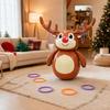 Inflatable Christmas Deer with Thickened Tumbler Base for Holiday Party and Family Interactive Play