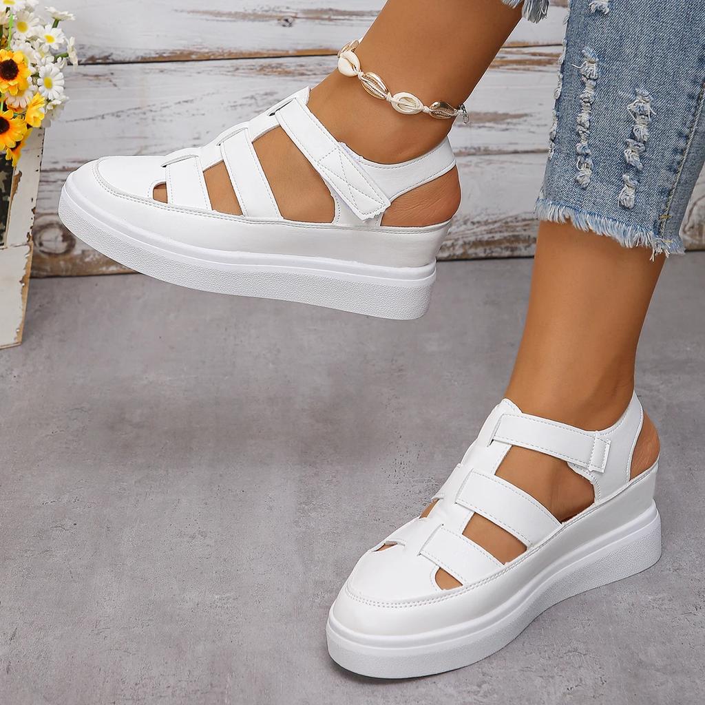 Fashion Women Summer Comfortable Platform Sandals Women New Platform Hollow Designer Shoes Waterproof Fashion Anti-slip Outdoor Sandals