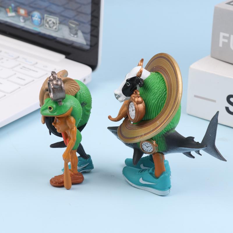 1Pcs Cartoon Ornament Toys Tung Tung Tung Sahur Tralalero Tralala Italian Brainrot Monster Fusion Edition Anime Action Figure